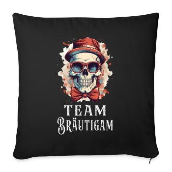 JGA Team Groom Skull Stag Party - Sofa pillowcase 17,3'' x 17,3'' (45 x 45 cm) - black - Front