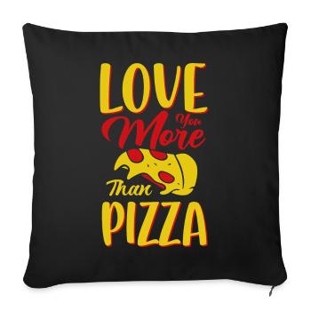 Pizza - Housse de coussin décorative 45 x 45 cm - noir - Devant