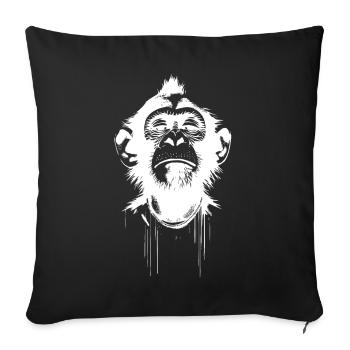 Président Singe - Housse de coussin décorative 45 x 45 cm - noir - Devant