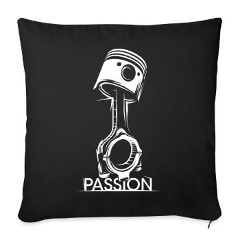 Piston Tuner Passion Auto Racing Motor icon Logo - Sofa pillowcase 17,3'' x 17,3'' (45 x 45 cm) - black - Front