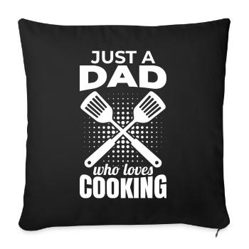 Papa Cook - Sofa pillowcase 17,3'' x 17,3'' (45 x 45 cm) - black - Front