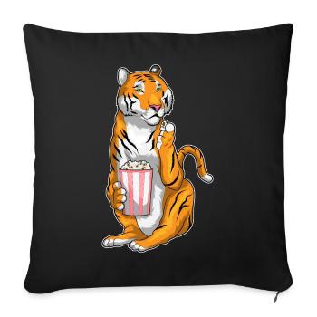 Maïs soufflé Tiger - Housse de coussin décorative 45 x 45 cm - noir - Devant