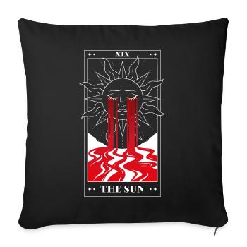 Le Tarot du Soleil – Art Occulte Sombre - Housse de coussin décorative 45 x 45 cm - noir - Devant