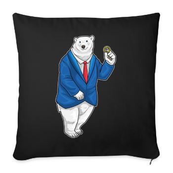 Polar Bear Groom Wedding Ring Wedding - Sofa pillowcase 17,3'' x 17,3'' (45 x 45 cm) - black - Front
