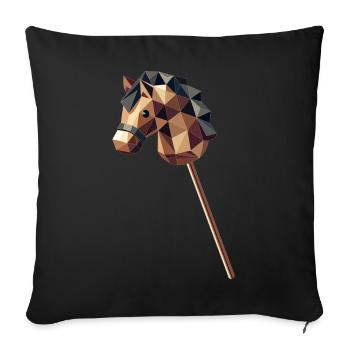 Polygon-style hobbyhorse - Sofa pillowcase 17,3'' x 17,3'' (45 x 45 cm) - black - Front