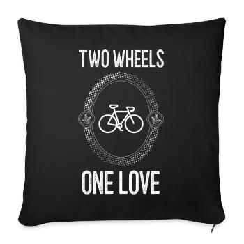 Motif Vintage Cycliste - Housse de coussin décorative 45 x 45 cm - noir - Devant