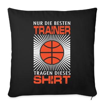 Entraîneur de basket-ball cadeaux Dictons d’adieu - Housse de coussin décorative 45 x 45 cm - noir - Devant