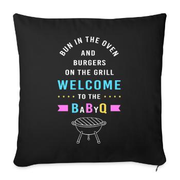 Gender Reveal Neujahr - Sofakissenbezug 45 x 45 cm - Schwarz - Vorne