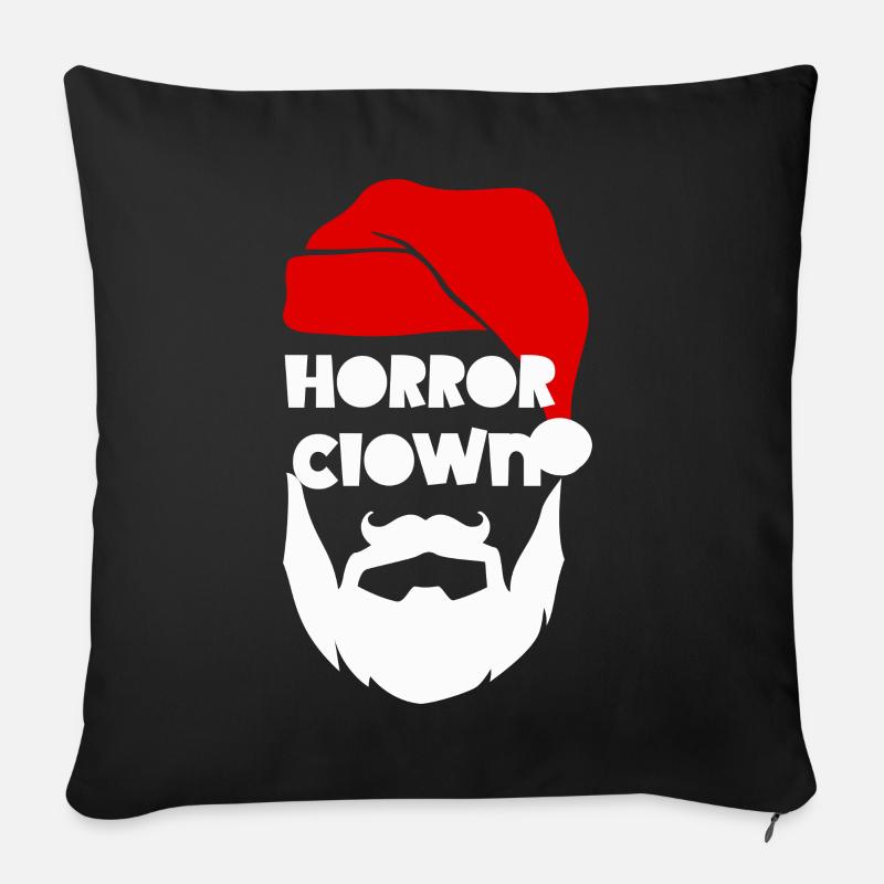 Horror Clown Santa - Sofakissenbezug 45 x 45 cm - Schwarz
