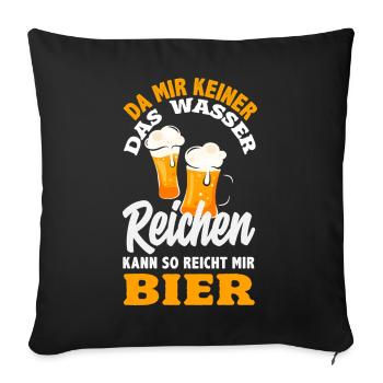 Funny Father's Day Gift Dad Beer - Sofa pillowcase 17,3'' x 17,3'' (45 x 45 cm) - black - Front