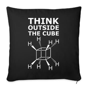 Chimie des molécules cubaines – Penser en dehors du cube - Housse de coussin décorative 45 x 45 cm - noir - Devant