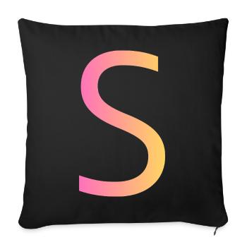 S - Sofakissenbezug 45 x 45 cm - Schwarz - Vorne