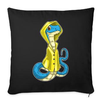 Snake Rain Jacket - Sofa pillowcase 17,3'' x 17,3'' (45 x 45 cm) - black - Front