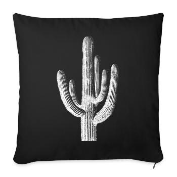 Desert Brush Cactus - Sofa pillowcase 17,3'' x 17,3'' (45 x 45 cm) - black - Front