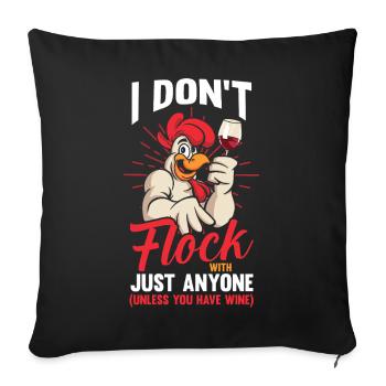 Farmer Rooster Flock Poultry Wine Chicken - Sofakissenbezug 45 x 45 cm - Schwarz - Vorne