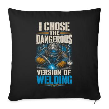 Underwater Welder Underwater Welder - Sofa pillowcase 17,3'' x 17,3'' (45 x 45 cm) - black - Front