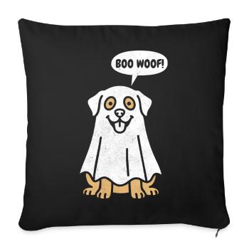 Labrador Boo Woof - Funny Halloween Dog Gift - Sofa pillowcase 17,3'' x 17,3'' (45 x 45 cm) - black - Front