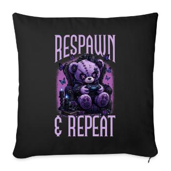 Pastel Goth Soft Goth Gaming Gamer - Housse de coussin décorative 45 x 45 cm - noir - Devant