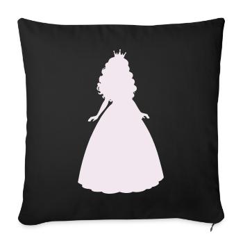 Princess silhouette in lilac - Sofa pillowcase 17,3'' x 17,3'' (45 x 45 cm) - black - Front