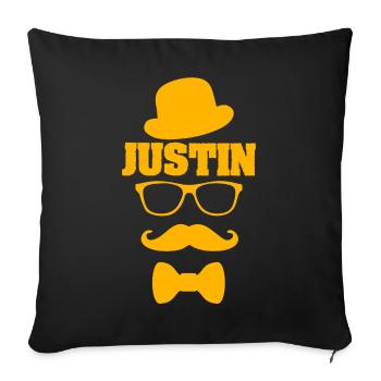 Cool Justin - Housse de coussin décorative 45 x 45 cm - noir - Devant
