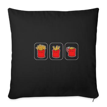 Loss fry artist gift - Sofa pillowcase 17,3'' x 17,3'' (45 x 45 cm) - black - Front