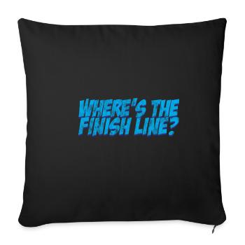 Où est la ligne d’arrivée - Housse de coussin décorative 45 x 45 cm - noir - Devant
