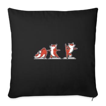 Fox Yoga Yoga Teacher Poison - Sofa pillowcase 17,3'' x 17,3'' (45 x 45 cm) - black - Front