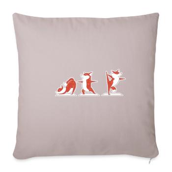 Fox Yoga Professeur de Yoga Poison - Housse de coussin décorative 45 x 45 cm - taupe clair - Devant