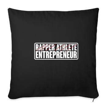 Rapper Athlete Entrepreneur 27 - Sofakissenbezug 45 x 45 cm - Schwarz - Vorne