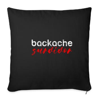 Backache Survivor 3 - Sofa pillowcase 17,3'' x 17,3'' (45 x 45 cm) - black - Front