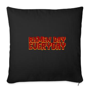 Ramen Day Everyday 3 - Sofa pillowcase 17,3'' x 17,3'' (45 x 45 cm) - black - Front