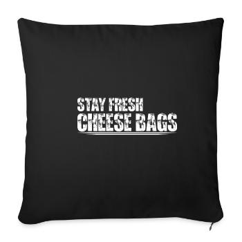 Stay Fresh Cheese Bags 43 - Sofa pillowcase 17,3'' x 17,3'' (45 x 45 cm) - black - Front