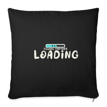 Fishing Partners Shop Fathers Retirement Plan See Lieb - Sofa pillowcase 17,3'' x 17,3'' (45 x 45 cm) - black - Front