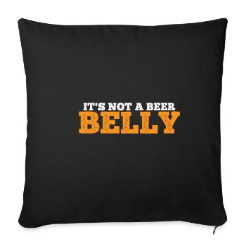 It's Not A Beer Belly 7 - Sofa pillowcase 17,3'' x 17,3'' (45 x 45 cm) - black - Front