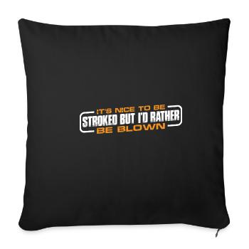 C’est agréable d’être caressé mais je préfère être soufflé 4 - Housse de coussin décorative 45 x 45 cm - noir - Devant