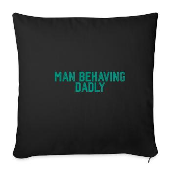 Homme Se Comportant Papa 3 - Housse de coussin décorative 45 x 45 cm - noir - Devant