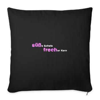 süß und frech frech süß - Sofakissenbezug 45 x 45 cm - Schwarz - Vorne