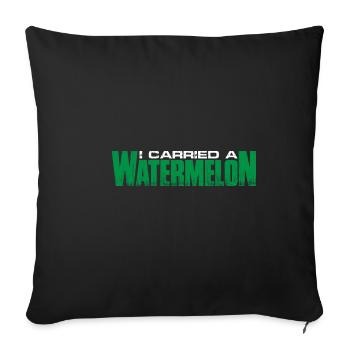 J’ai porté une pastèque 14 - Housse de coussin décorative 45 x 45 cm - noir - Devant