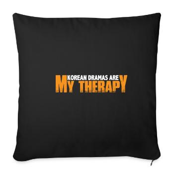 Les drames coréens sont ma thérapie 7 - Housse de coussin décorative 45 x 45 cm - noir - Devant