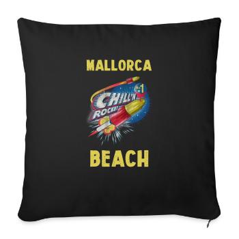 Mallorca Beach - Sofa pillowcase 17,3'' x 17,3'' (45 x 45 cm) - black - Front