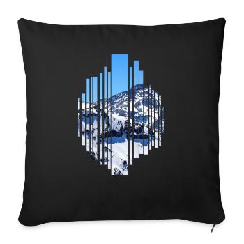Les montagnes - Housse de coussin décorative 45 x 45 cm - noir - Devant