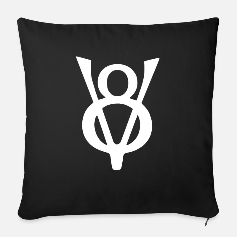V8 - Sofakissenbezug 45 x 45 cm - Schwarz
