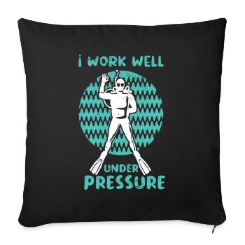 Swimmers Swimming 50 meters track Breaststroke - Sofa pillowcase 17,3'' x 17,3'' (45 x 45 cm) - black - Front