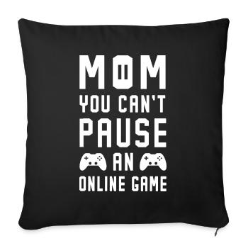 Funny Video Games Quote Online Game - Sofa pillowcase 17,3'' x 17,3'' (45 x 45 cm) - black - Front