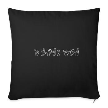 I Love You Süß und Art Gift - Sofakissenbezug 45 x 45 cm - Schwarz - Vorne