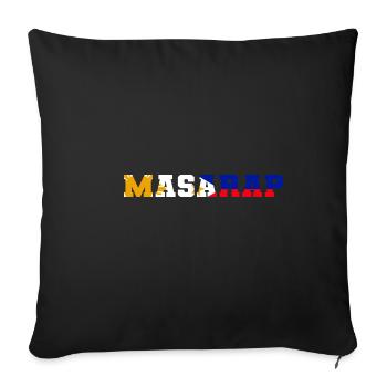 Masarap. Food critic poison - Sofa pillowcase 17,3'' x 17,3'' (45 x 45 cm) - black - Front