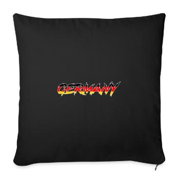 Allemagne - Housse de coussin décorative 45 x 45 cm - noir - Devant