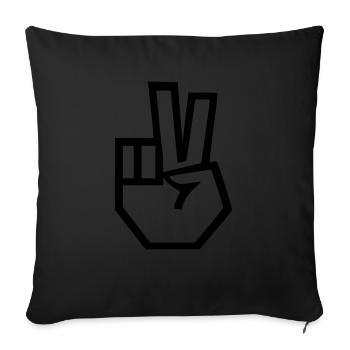 peace - Sofakissenbezug 45 x 45 cm - Schwarz - Vorne