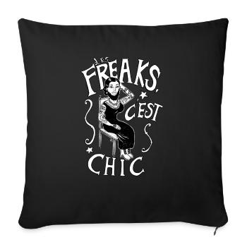freaks - Sofa pillowcase 17,3'' x 17,3'' (45 x 45 cm) - black - Front