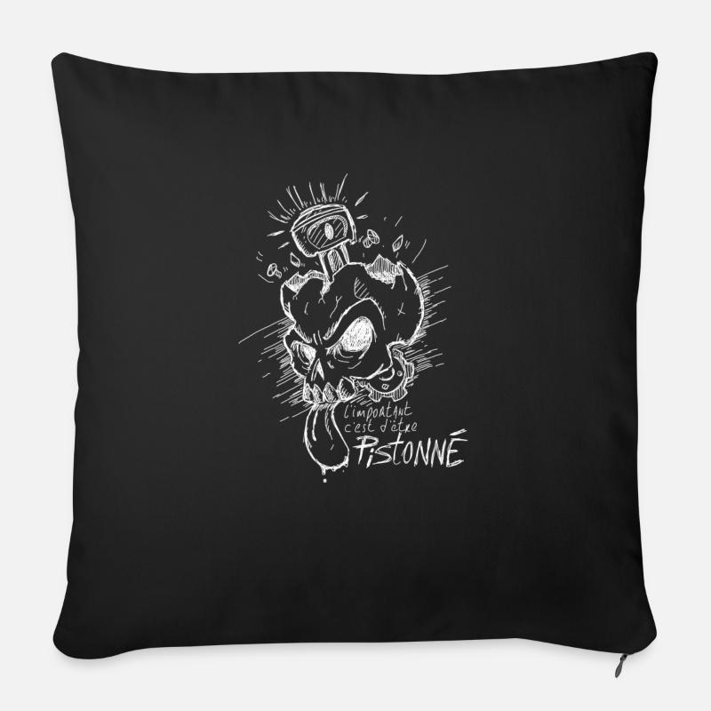 PISTONHEAD - Housse de coussin décorative 45 x 45 cm - noir